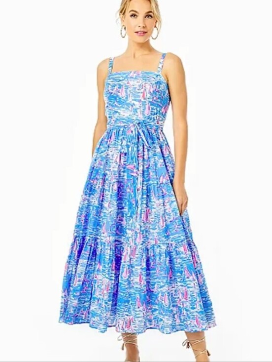 Lilly Pulitzer Dresses & Skirts - Lilly Pulitzer Analeese Midi Sailboat Dress